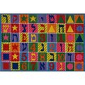 La Rug, Fun Rugs LA Rug 6 ft.8 in. x 10 ft. Supreme Hebrew Numbers & Letters Area Rug, Multi Color TSC-500 6810